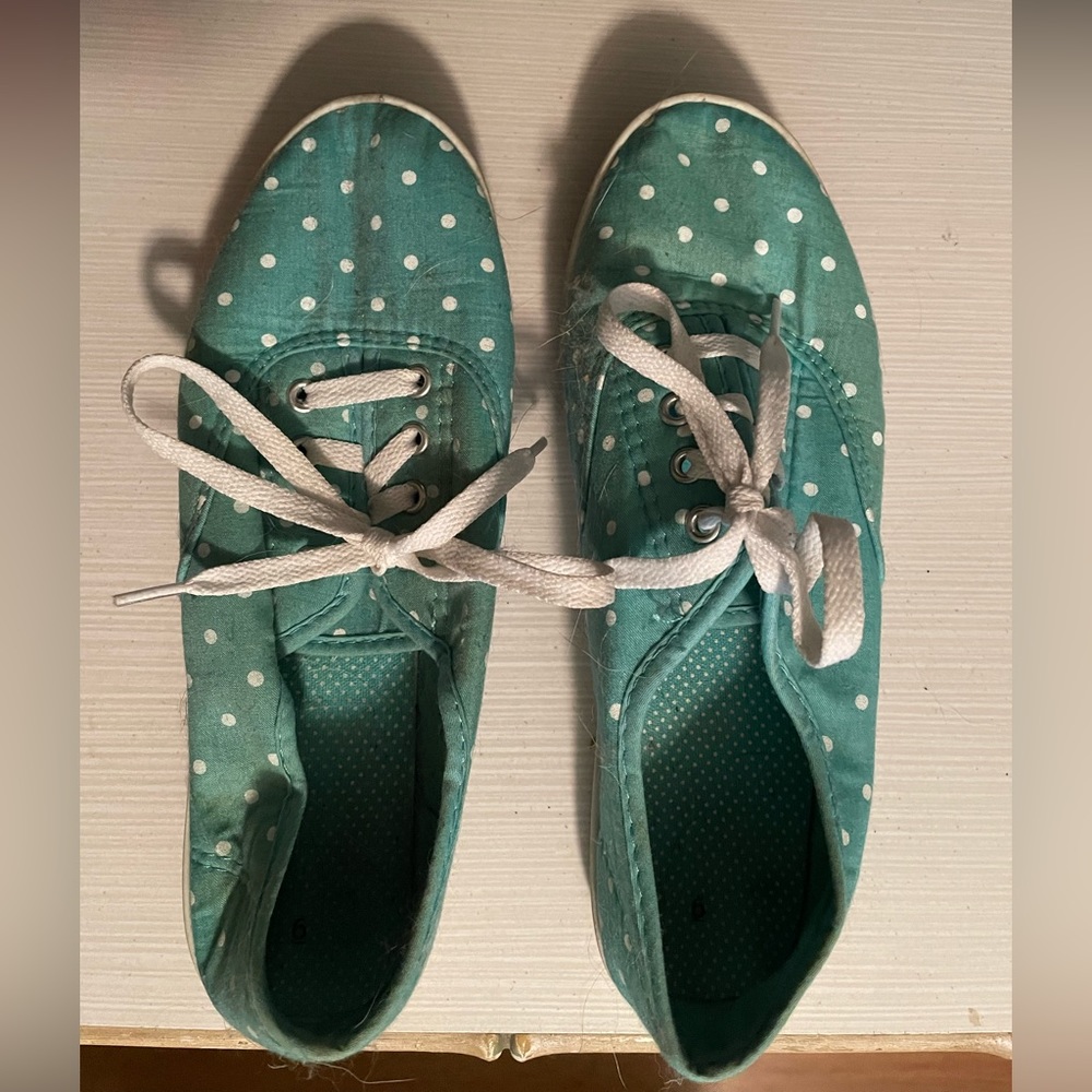 Teal Polka Dot shoes